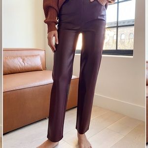 Aritzia Wilfred Melina Faux Leather Pants